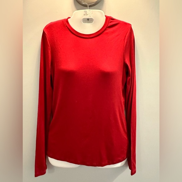 Adriano Goldschmeid Red long sleeve layering T shirt Size Small - Picture 1 of 4